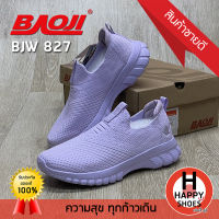 รองเท้าผ้าใบหญิง สลิปออน (slip-on) BAOJI รุ่น BJW827 URBAN SPORT ทันสมัย เบา สบายเท้า