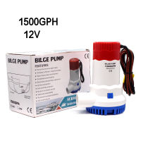 Bilge Pump 1500GPH DC 12V 24V Electric Water Pump For Aquario Submersible Seaplane Motor Homes Houseboat Boats