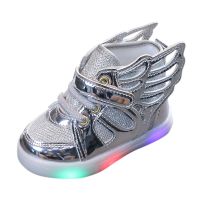 [HOT XJJKENG HOT] รองเท้าผ้าใบเด็ก Angel Wings เด็ก Vulcanized รองเท้าเด็กทารกรองเท้าผ้าใบ Bling Led Light Luminous กีฬารองเท้า Zapatillas