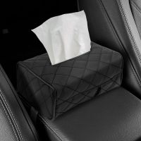 2× Car Tissue Box Leather Toilet Paper Holder Seat Back Tissue Box Case Napkin Container Organizer Holder Auto Interior Storage