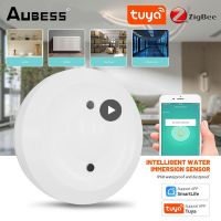 【LZ】☄❄﹍  Zigbee Enlace Cena Sensor De Inundação Alarme De Ligação De Água Longa Duração Da Bateria Sensor De Vazamento Casa Inteligente Tuya