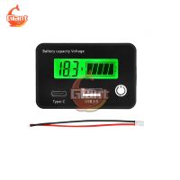 ZZOOI DC8-30V USB3.0+Tpye-C Lead Acid Lithium Battery Capacity Indicator Car Motorcycle Digital Voltmeter Voltage Tester Meter Tool