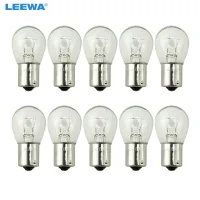 LEEWA 10ชิ้น24โวลต์1156 S25 P21W อัตโนมัติกระจกใสโคมไฟเลี้ยวหางหลอดไฟรถบรรทุกรถบัสตัวบ่งชี้หลอดฮาโลเจน # CA1226