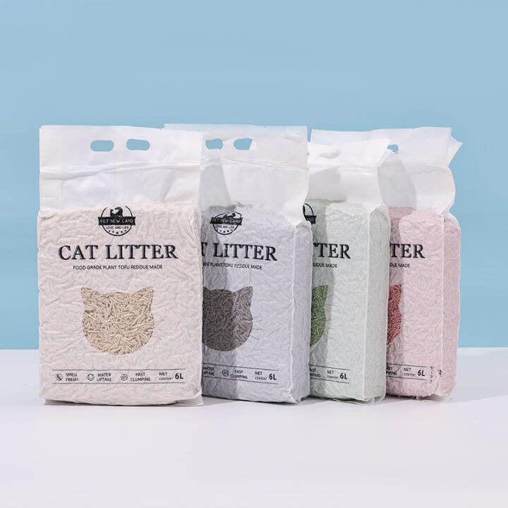 Cat Litter sand tofu 6L flushable Food Grade Plant Tofu Residue Made