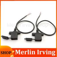 Merlin Irving Shop 2pin 4pin diy USB Female Plug power Socket cable Dust Proof Cover Connector Welding Wire Female Socket Port Data Charging wire