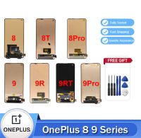 ต้นฉบับสำหรับ Oneplus 8T หน้าจอแสดงผล8Pro สำหรับ OnePlus 9 9R 9RT แผงหน้าจอทัชสกรีนจอแสดงผล LCD แบบสัมผัสหน้าจอ Oneplus 9 Pro LCD