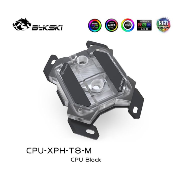 bykski-cpu-water-cooling-block-สำหรับ-intel-lga1700-1151-1155-2011-x99สนับสนุน-4pin-rgb-sncy-เมนบอร์ด-cpu-xph-t8