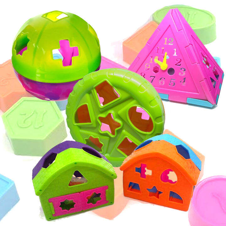 Blocks Shape Sorter Toys Puzzle Children's Building Blocks with