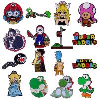 Super Mario Enamel Pins Collect Video Game Series Metal Cartoon Brooch Backpack Collar Lapel Badges Fashion Jewelry Gifts