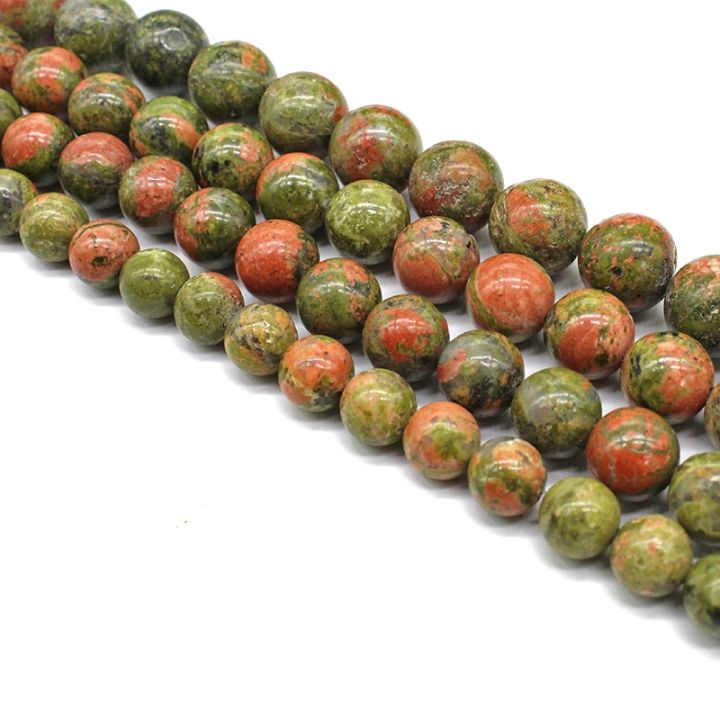 natural-unakite-stone-round-loosbeads-15-quot-strand-pick-size-for-jewelry-making-diy-bracelet-necklace-4-6-8-10-12mm