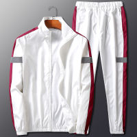 2Pcs Men Tracksuit Hoodie Tops Joggers กางเกง Tracksuit ชุดชายวิ่งจ๊อกกิ้งกีฬา Hooded กางเกง Mens Sweat Suit