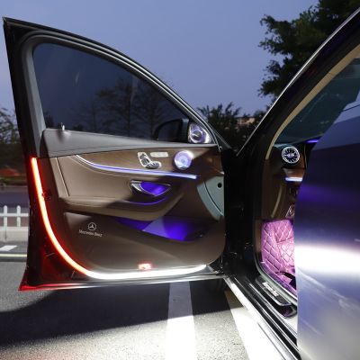 【CC】 1PCS Car Interior Door Safety Warning Strobe Lamp Strip 12M12V Ambient Lights