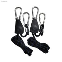 ∏ 2Pcs Tent Wind Rope Adjustable Metal Pulley with Carabiner For Camping Hiking Outdoor Nylon Rope Fastener Stopper Tightener