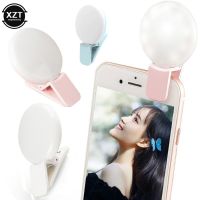 Mini Selfie Ring Light LED Flash Phone Lens Light USB Rechargeable Clip Mobile Phone Fill Lamp Women Selfie Lights Selfie Sticks