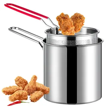 Deep Fryer 304 Stainless Steel Fryer With Frying Basket Auxiliary