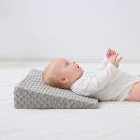 ZZOOI Hot Newborn Baby Sleep Pillow Anti Baby Spit Milk Crib Cot Sleep Positioning Wedge Anti-Reflux Cushion Cotton Pad Mat