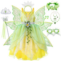 Tiana ชุดสาวสีดำเจ้าหญิงคอสเพลย์เครื่องแต่งกายฮาโลวีน Deluxe Tulle ชุด2-10Yrs ฤดูร้อน Theme Party ชุดวันเกิด Surprise...