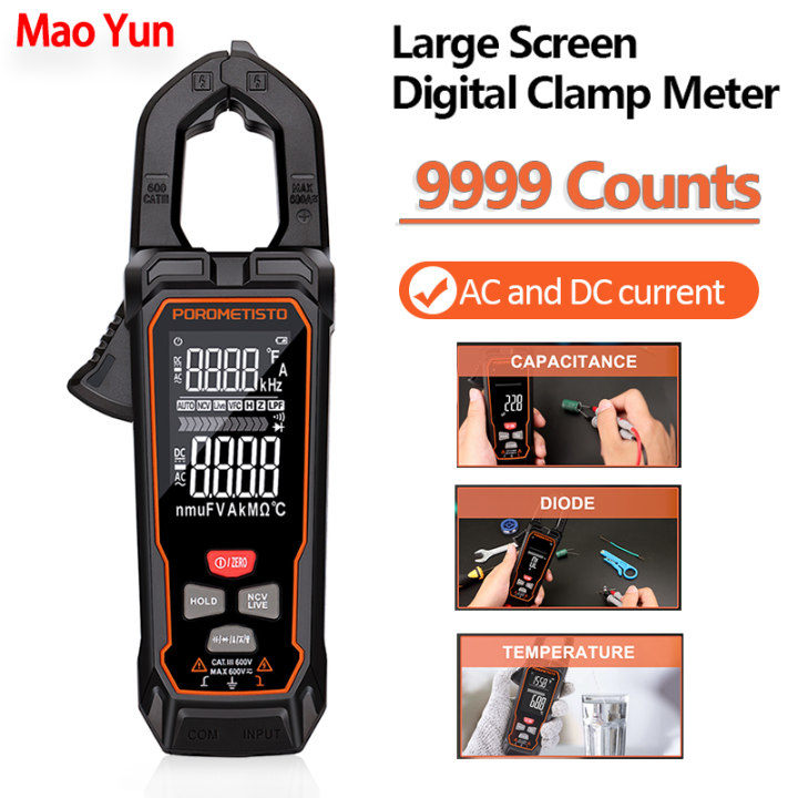 CM01 Digital Smart Clamp Meter Large Screen 9999 Counts AC/DC Voltage