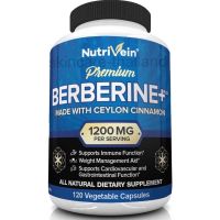 Nutrivein Premium Berberine HCI 1200mg + Organic Ceylon Cinnamon caps