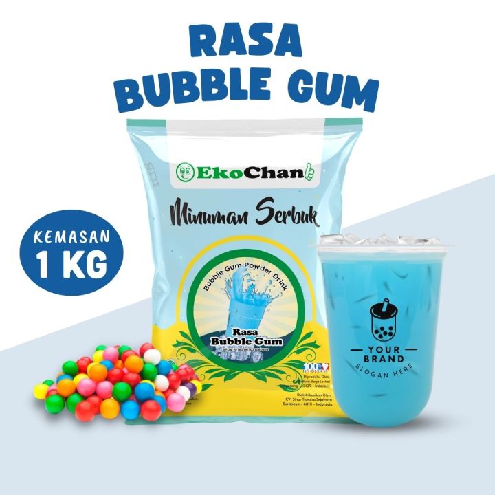 Bubuk Minuman Rasa Bubble Gum 1 Kg Ekochan/ Powder Drink/Serbuk Minuman ...