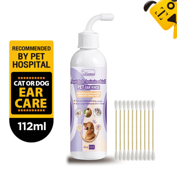 Portable 118ml Dog Ear Cleaning Liquid Cats Relieve Ear Canal Odor
