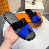 Fashion Genuine Herr mesˉ European Station 2023 Summer New Leather Slippers for Mens Sandals Flat Bottom Slippers for Outward Wear