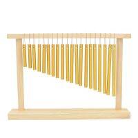 20-Tone Table Top Bar Chimes 20 Bars Single-row Musical Percussion Instrument With Wood Stand Stick