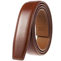 【CC】 Cinto de couro genuíno largo sem fivela para homens bracelete designer luxo cintos masculinos vaca vintage alta qualidade 35 cm