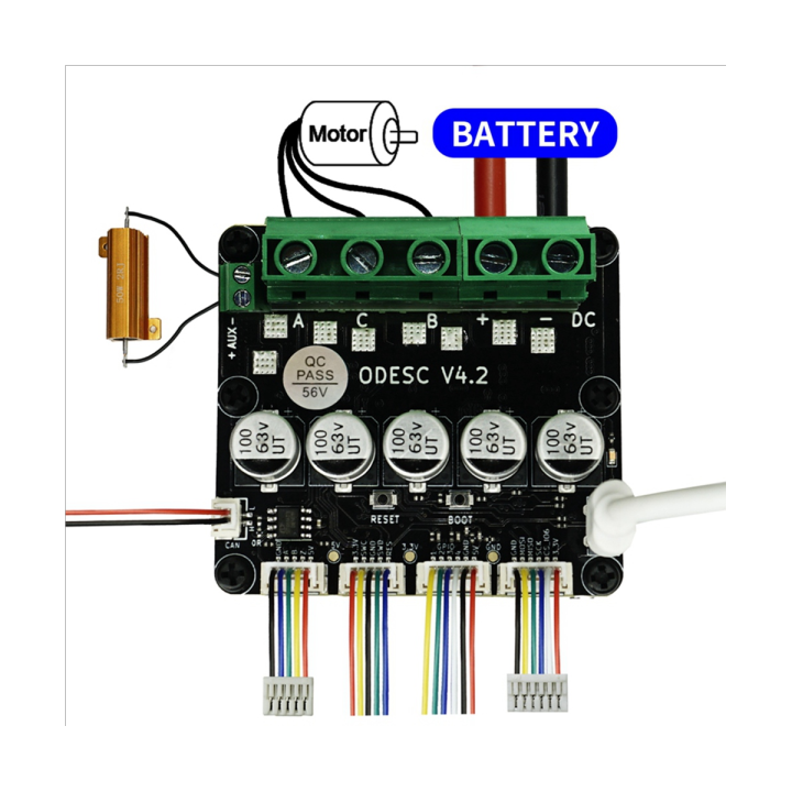 based-on-odrive3-6-upgrade-motor-controller-brushless-servo-motor-controller-single-drive-high-current-high-precision-brushless-servo-motor-controller-odesc-v4-2-56v