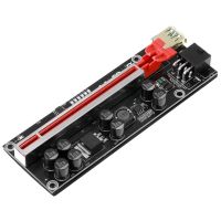 Ver010S บวก PCI-E Riser การ์ดความเร็วสูงการนำไฟฟ้าที่ดีป้องกันการโหลดของเมนบอร์ด USB 1X 3.0 PCI-E ถึง16X สายสายต่อ SATA การ์ดแปลงสัญญาณสำหรับอะแดปเตอร์การ์ดการ์ดจอ PCI-E