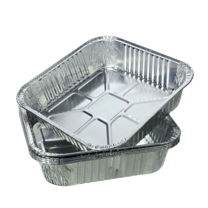 ถาดฟอยล์-5-ชิ้น-aluminium-foil-container-ขนาด-22x22x5cm-ถาดฟรอยด์-ถาดฟรอย-ถาดฟรอยอบขนม-ถาดฟอยล์อบขนม-ถ้วยฟอยล์