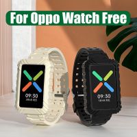 Silicone Watch Strap Case For Oppo Watch Free Screen Protector SmartWatch Band Replacement WristBand Integrated Bracelet Correa Cables Converters