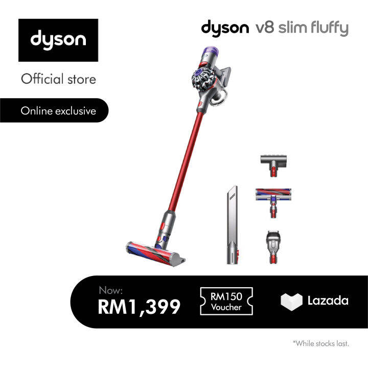 Dyson V8 Slim ™ Fluffy Cordless Vacuum Cleaner Lazada