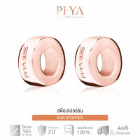 PHYA Sun Stopper : ซันสต็อปเปอร์ เงินแท้ชุบพิงค์โกลด์ บีดส์ ชาร์ม สร้อยข้อมือ