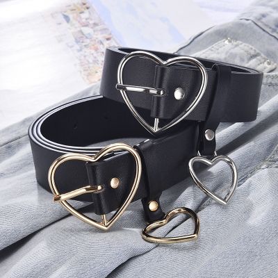 Han edition ins network red one with male and female students love shape decoration belt joker cowboy belts ❇☊◐