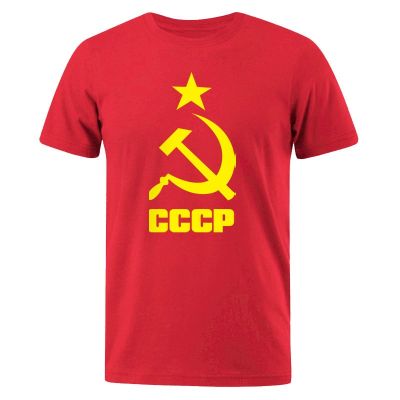 คำแนะนำยอดนิยม เสื้อยืดผ้าฝ้ายคอกลมพิมพ์ลาย Cccp Russians Ussr Soviet Union แฟชั่นผู้ชาย 2021