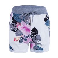 【CC】 Hot Shorts Drawstring Waist  Flowers Pattern Short Pants Beach Board Clothing