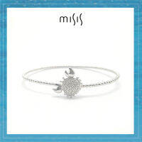 BR08089 [มิสซิส] กำไลข้อมือแบบปู ตัวเรือนเงินชุบโรเดียมประดับเพชร CZ - [miSiS] Ama Bracelet in 18kt Gold plated sterling silver