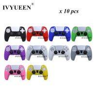 IVYUEEN 10ชิ้นสำหรับ Playstation 5 PS5 Dualsense อุปกรณ์ควบคุมสัญญาณไวร์เลสเคสซิลิโคนฝาปิดธัมป์สติ๊กฝาครอบป้องกันผิวขายส่ง