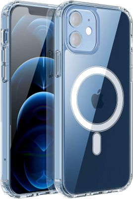 [สินค้าใหม่ในสต็อก] โปร่งใสสำหรับ Magsafe Magnetic Wireless Charging Case สำหรับ IPhone 14 13 12 11 Pro Xs Max Mini X XR 7 8 Plus Hard Acrylic Cover