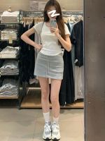 ❣✗❉ Drawstring skirt womens summer high waist hip skirt sweatshirt skirt petite one step skirt American hot girl sports short skirt