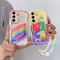 ใหม่ เคสโทรศัพท์ Samsung Galaxy A24 LTE A34 A54 A04s M54 5G 4G เคส Case เทรนด์ความคิดสร้างสรรค์ INS เคส นิ่มครีมรวมทุกอย่างพร้อมที่จับและสายรัดข้อมือ2023