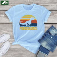 100 cotton Pregosaurus Ladies T-Shirt kawaii dinosaur Mom To Be Pregnancy Maternity Shirt vintage Pregnancy Clothes 3xl