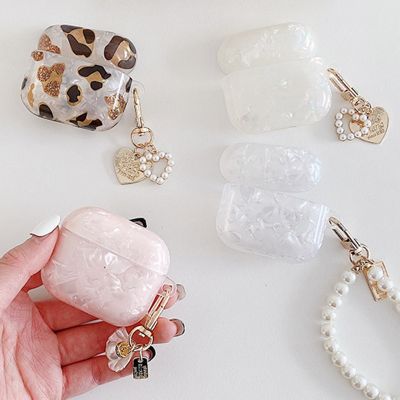 【CC】 AirPods Soft Silicone Cover 3 airpods pro 2 1 funda girls pearl shell coque for