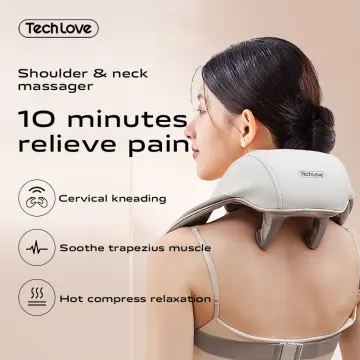 Neck Massager For Pain Relief Rechargeable Trapezius Muscle Kneading  Shoulder Cervical Spine Multifunction Body Home Massagers