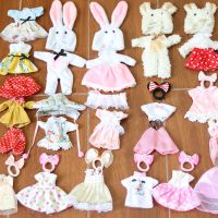 New 16cm BJD Doll Clothes Accessories Fashion Dress Up Bib Skirt Clothes 1/12 Doll Play House Dress Up Girl Toy Accessory Gift