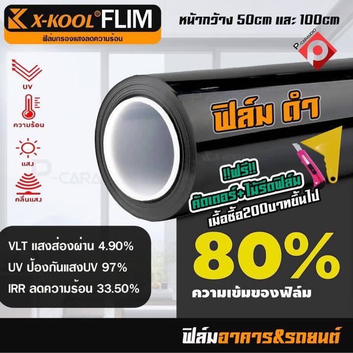 จัดส่งในไทย-ฟิล์มดำ-80-ฟิล์มอาคาร-ฟิล์มติดกระจก-ฟิล์มทึบแสง-ฟิล์มกรองแสง-ฟิล์มติดรถยนต์-ฟิล์มติดบ้าน-ฟิล์มกระจก-แบ่งขายเป็นเมตร