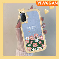 YIWESAN เคสสำหรับ OPPO A52 A72 A92 4G,เคสนิ่มกันกระแทกทนต่อการขีดข่วนลายดอกไม้น้ำมันเคสฝาครอบป้องกันกันกระแทกเลนส์กล้องถ่ายรูป