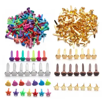 100pcs Mini Metal Brads Fasteners Scrapbooking Brads For Handmade Paper  Crafts, Decorative Scrapbooking Crafts DIY Projects (Mixed Colors)