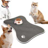 Feeding Mat Waterproof Dog Food Feeding Pad Anti Slip Water Dispenser Mat With Bone Shape Portable Outdoor Feeding Mat